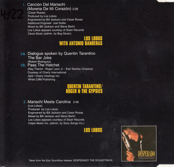 Los Lobos with Antonio Banderas, песни CD сингла